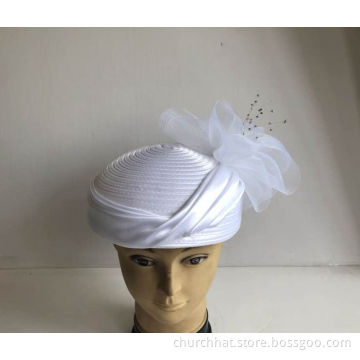 Women's Satin Ribbon Fancy Pill-box Hats